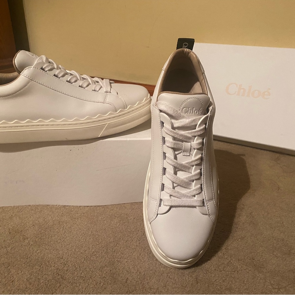 Chloe White Athletic Shoes